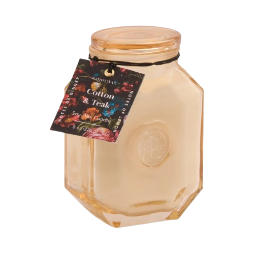 Botanica Cotton & Teak White Glass - 8 oz