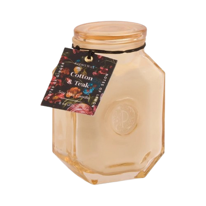 Botanica Cotton & Teak White Glass - 8 oz