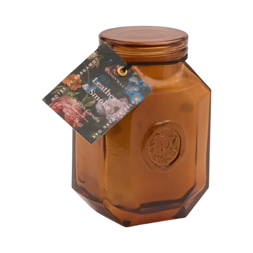 Botanica Leather & Smoke Amber Glass - 8 oz