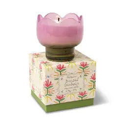 Bronzed Gardenia Tulip Glass Candle